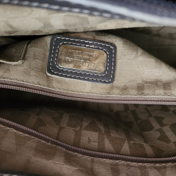 FURLA MY PIPER PEBBLED LEATHER LARGE TOP HANDLE BAG ORANGE GENTLY USED LIKE NEW - Picture 11 of 12